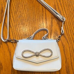 Wild Fable Baby Blue Crossbody Bag with Rhinestone Bow